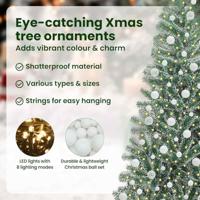 VidaXL Kunstmatige kerstboom sneeuw gevlochten met led licht 210 cm - thumbnail