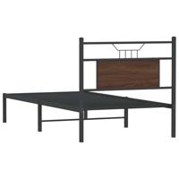 Bedframe zonder matras bewerkt hout bruin eikenkleur 90x200 cm - thumbnail