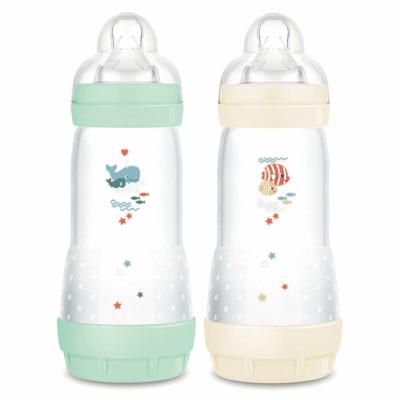 Set van 2 Babyflessen - MAM - Easy Start - Klassiek Anti-Colic - 320 ml - Doorstroomsnelheid 3 speen - Mint + Katoen Set van 2 Babyflessen - MAM - Easy Start - Klassiek Anti-Colic - 320 ml - Doorstroomsnelheid 3 speen - Mint + Katoen