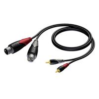 Procab CLA705 Classic 2x RCA - 2x XLR verloopkabel 3m - thumbnail