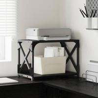 VidaXL Printerstand zwart eiken 44 x 26 x 31,5 cm bewerkt hout - thumbnail