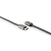High Speed HDMI-Kabel met Ethernet | HDMI-Connector - HDMI-Connector | Gun Metal Grey Gevlochten Kabel - thumbnail