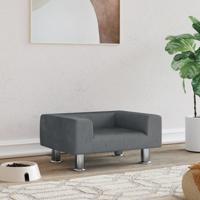 VidaXL Hondenmand 50x40x26,5 cm fluweel donkergrijs - thumbnail