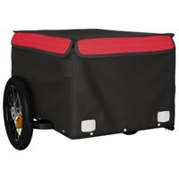 Fietstrailer 30 kg ijzer zwart en rood - thumbnail