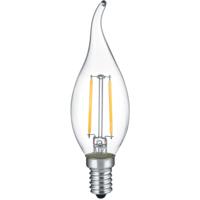LED Kaarslamp - Filament - E14 Fitting - 2W - Warm Wit 2700K - Transparant Glas - thumbnail