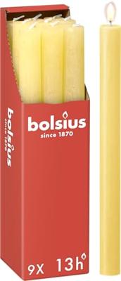 Bolsius rustiek tafelkaars sunny geel