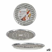 Pizzamal Kinvara Zilverkleurig Aluminium 32,5 x 32,5 x 1,7 cm Pizza 4 Onderdelen (12 Stuks) - thumbnail