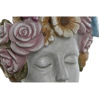 Grondlegger Home ESPRIT Grijs Multicolour Vezel Magnesium chica 32 x 28 x 53 cm - thumbnail