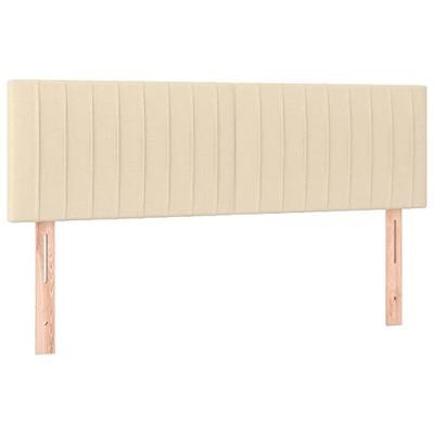 Boxspring met matras en LED stof crèmekleurig 140x200 cm