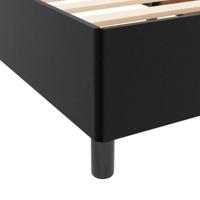 Bedframe met matras met matras Zwart 90 x 190 cm Kunstleer - thumbnail