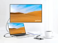 Manhattan USB 2.0 Adapter [1x USB-C stekker - 1x HDMI-bus] Manhattan USB-C to HDMI Cable, 4K@60Hz, 5 Gbps (USB 3.2 Gen1 aka USB 3.0) 15 cm - thumbnail