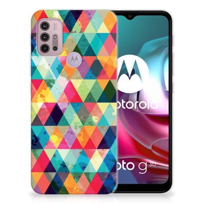 Motorola Moto G30 | G10 | TPU bumper | Geruit
