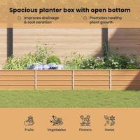 Verhoogde plantenbak Licht Bruin 320 x 80 x 45 cm - thumbnail