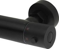 Saqu Essential thermostatische badkraan mat zwart - thumbnail