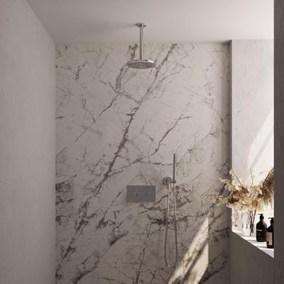 Chrome Edition thermostatische inbouw regendouche SET 53 - 20 cm douchekop - met handdouche en accessoires Chrome Edition thermostatische inbouw regendouche SET 53 - 20 cm douchekop - met handdouche en accessoires