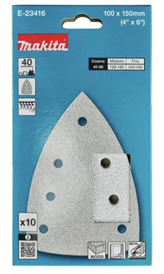 Makita E-23472 Delta schuurvel 100x150mm A180 velcro VE=10