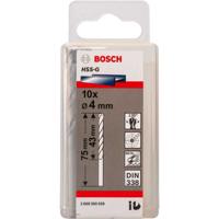 Bosch Accessories 2608595059 2608595059 HSS Metaal-spiraalboor 4 mm Gezamenlijke lengte 75 mm Geslepen DIN 338 Cilinderschacht 10 stuk(s) - thumbnail
