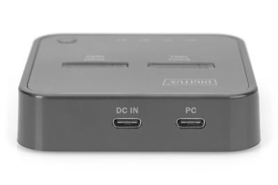 Digitus DA-71545 USB-C 3.2 Gen 2 M.2 PCIe NVMe, M.2 Harde schijf-dockingstation Met clone-functie Digitus DA-71545 USB-C 3.2 Gen 2 M.2 PCIe NVMe, M.2 Harde schijf-dockingstation Met clone-functie