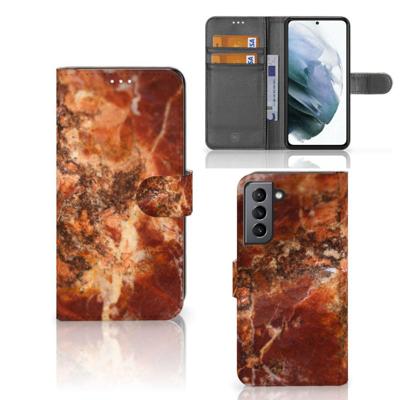 Samsung Galaxy S21 FE | Bookcase | Marmer Bruin