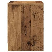 Nachtkastjes 2 st 40x30x40 cm bewerkt hout oud houtkleurig - thumbnail