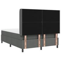 Boxspringbed met matras stof donkergrijs 140x200 cm - thumbnail