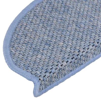 VidaXL Trapmatten zelfklevend 15 st sisal-look 65x21x4 cm blauw - thumbnail