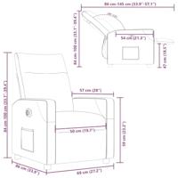 Fauteuil elektrisch verstelbaar stof lichtgrijs - thumbnail