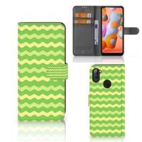 Samsung Galaxy M11 | A11 | Telefoon Hoesje | Waves Green - thumbnail