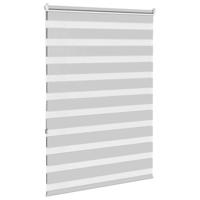 VidaXL Zebra rolgordijn 110x150 cm stofbreedte 105,9 cm lichtgrijs - thumbnail