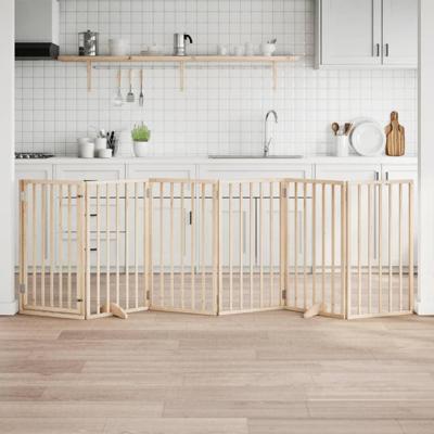 Hondenhek inklapbaar 6 panelen 300 cm populierenhout Hondenhek inklapbaar 6 panelen 300 cm populierenhout