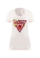 Guess Triangle Beads T-Shirt Dames Wit - Maat XS - Kleur: WitRoze | Soccerfanshop - thumbnail