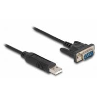 Delock USB-kabel USB 2.0 USB-A stekker, VGA-stekker 9-polig 0.50 m Zwart 66461 - thumbnail