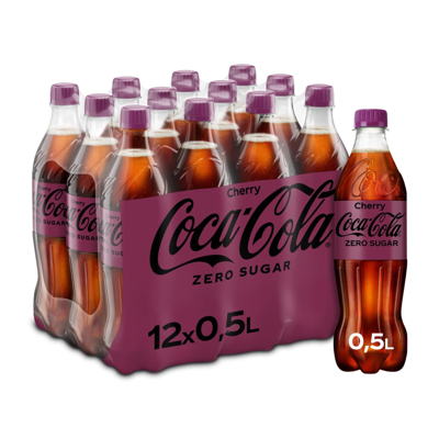 Coca-Cola zero cherry pet (12x 50cl)