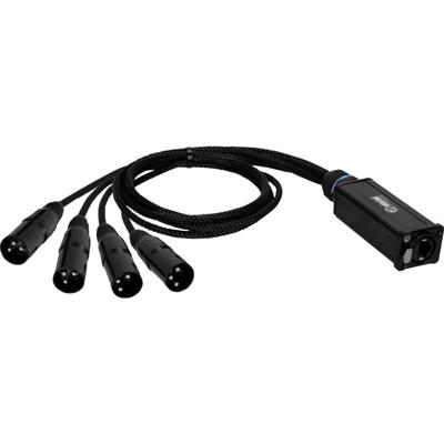 Adam Hall K4CATBOXXM3 Audio, DMX, XLR Adapter [1x RJ45 - 4x XLR-stekker 3-polig] 0.3 m