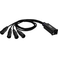Adam Hall K4CATBOXXM3 Audio, DMX, XLR Adapter [1x RJ45 - 4x XLR-stekker 3-polig] 0.3 m - thumbnail
