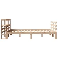 Bedframe met hoofdbord massief grenenhout 120x190 cm - thumbnail