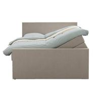 Boxspring met opbergruimte en voetbord Liv egaal - beige - 140x200cm - Leen Bakker - thumbnail