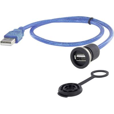 encitech 1310-1002-02 USB 2.0 type A Chassisbus, inbouw M16 1 stuk(s)