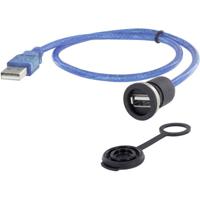 encitech 1310-1002-02 USB 2.0 type A Chassisbus, inbouw M16 1 stuk(s) - thumbnail