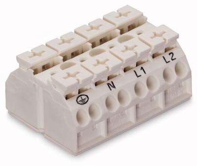 WAGO 862-1694/999-950 Apparaataansluitklem Veerklem Wit 200 stuk(s)