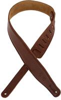 Levys Leathers M26GF-BRN gevoerd lederen gitaarband, bruin - thumbnail