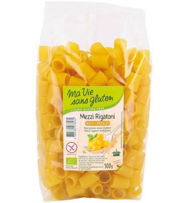 Ma Vie Sans Meergranen mezzi rigatoni pasta glutenvrij bio 500 Gram