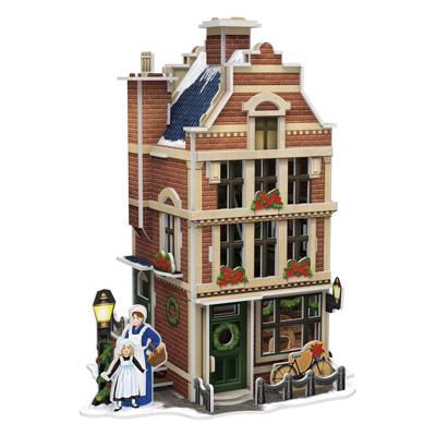 Cubic Fun 3d puzzel hollanse bakkerij met led verlichting - 65st. Cubic Fun 3d puzzel hollanse bakkerij met led verlichting - 65st.