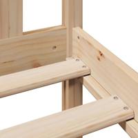 Bed met boekenkast zonder matras massief grenenhout 140x190 cm - thumbnail