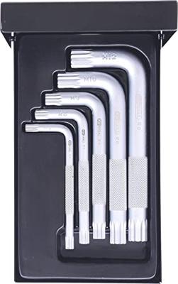 KS Tools 151.4100 XZN Haakse schroevendraaierset 5 mm, 6 mm, 8 mm, 10 mm, 12 mm 5-delig