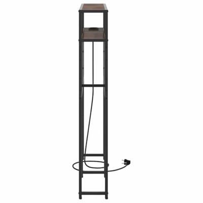Opberghoofdbord met plank bruin eikenkleur 90 cm Bewerkt hout