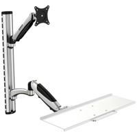 SpeaKa Professional SP-MM-730 Monitor-wandbeugel 1-voudig 43,2 cm (17) - 68,6 cm (27) Zwart/zilver In hoogte verstelbaar, Kantelbaar en zwenkbaar, Draaibaar - thumbnail