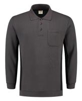 Tricorp polosweater Bi-Color - Workwear - 302001 - donkergrijs/zwart - maat L - thumbnail