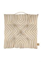 Zusss matraskussen grafisch patroon 40x40cm kaki - thumbnail