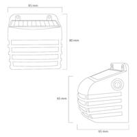 Zwarte solar wandlamp stripe op zonne-energie set van 4 - thumbnail